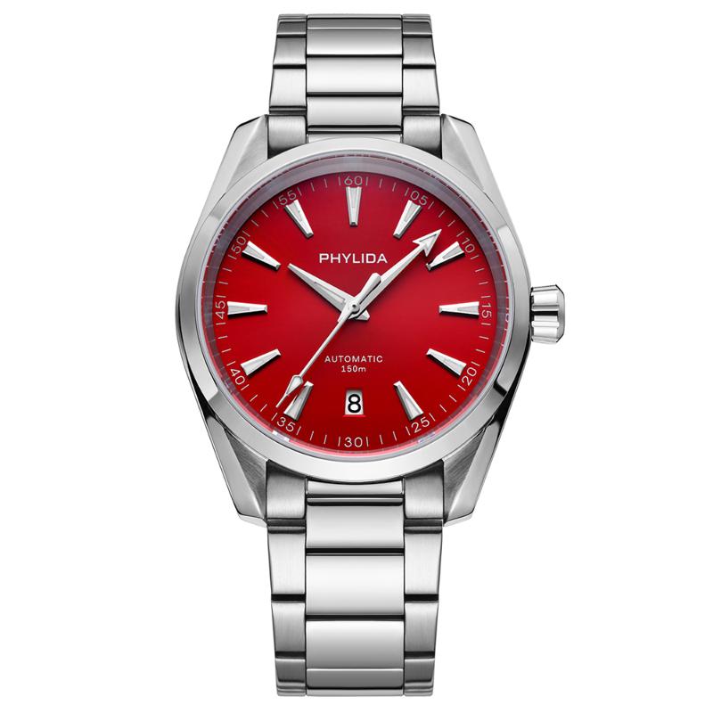 Wristwatches PHYLIDA 2022 Red Dial Aqua 150m Automatic Watch Sapphire Crystal NH35A Wristwatch 100WR Diver Watches For Men
Wristwatches PHYLIDA 2022 Red Dial Aqua 150m Automatic Watch Sapphire Crystal NH35A Wristwatch 100WR Diver Watches For Men