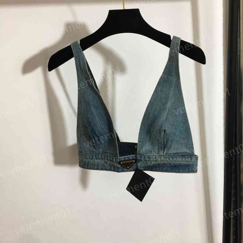 Womens Designer Tanks Camis Metal Triangle Logo Versatile Deep V Denim Sling Tube Tops Luxury Yoga Tank For Women Clothing
Womens Designer Tanks Camis Metal Triangle Logo Versatile Deep V Denim Sling Tube Tops Luxury Yoga Tank For Women Clothing