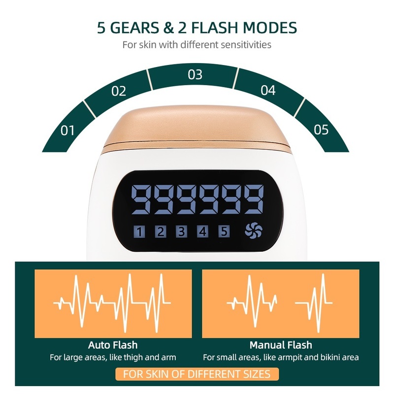 990000 Flash IPL Laser Hair Removal Machine Quartz Lamp Pon Permanent Device 5 Levels Auto Body Hair Trimmer Epilator 220323