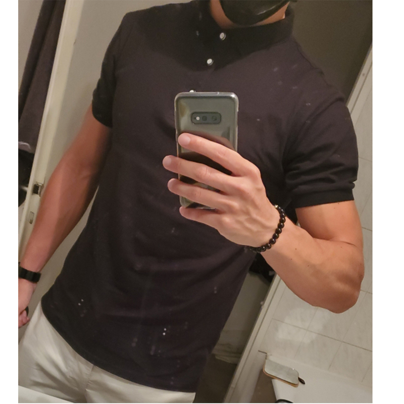 100 Cotton Polo Men Shirt Short Sleeve Contrast Color Summer Streetwear Casual Fashion tops 220606