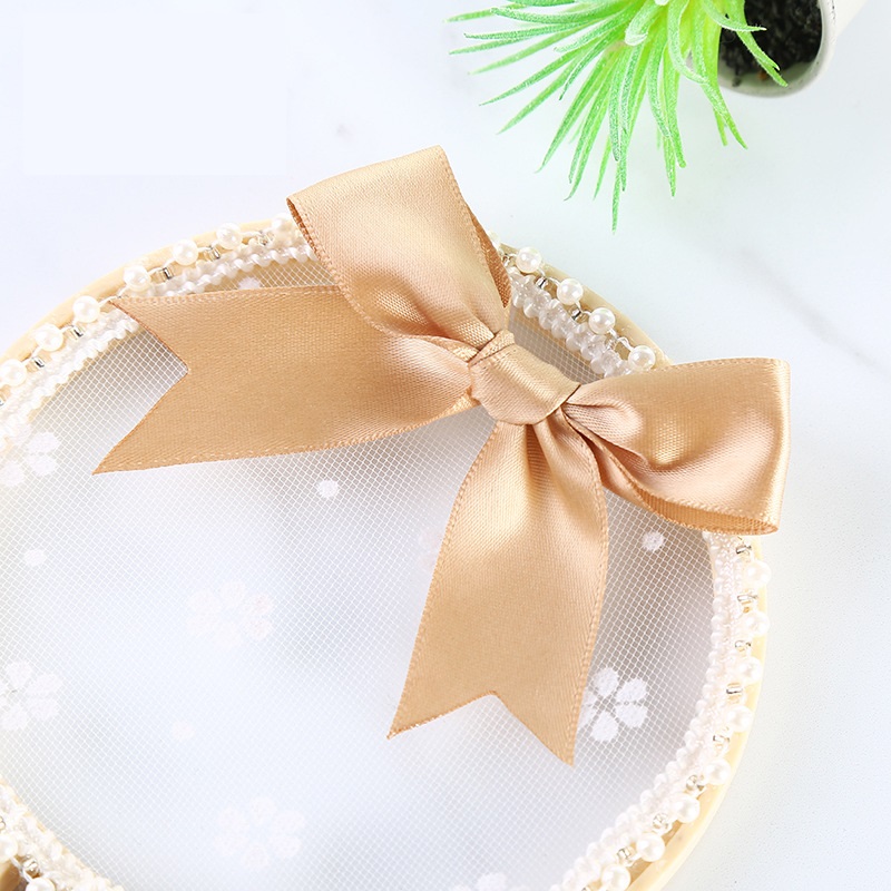 Wedding Decorations 200Pcs 8.5*8.5cm Satin Ribbon Bows Knot Craft Bows Pink White Small Flower Gift Tie Decoration Bow Bowknot DIY Birth Party