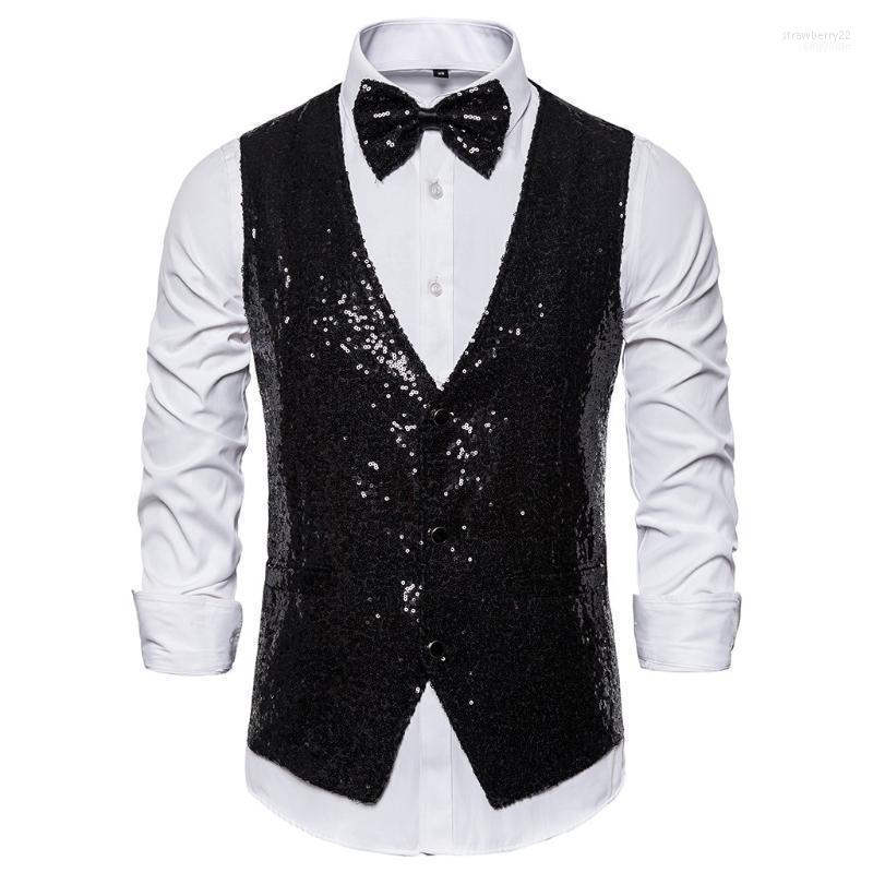 Men' Vests Sequin Suit Vest Slim Fit Business Wedding Waistcoat Sleeveless Tank With Cravat1 Stra22, Black
Men' Vests Sequin Suit Vest Slim Fit Business Wedding Waistcoat Sleeveless Tank With Cravat1 Stra22, Black