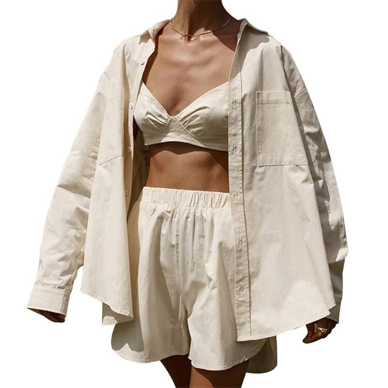 Women' Tracksuits Women Shorts 3 Piece Sets Long Shirt Tops And Suit With Bra Fashion Solid Loose Casual Homewear Matching Set OutfitsWomen, Army green
Women' Tracksuits Women Shorts 3 Piece Sets Long Shirt Tops And Suit With Bra Fashion Solid Loose Casual Homewear Matching Set OutfitsWomen, Army green