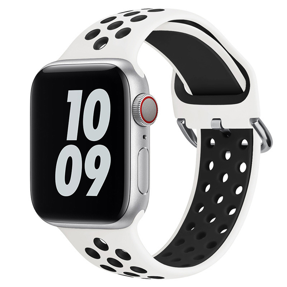 Silicone Sport Strap For Apple Watch Band 45mm 41mm 44mm 40mm 42mm 38mm Smartwatch Rubber Bracelet IWatch Series 7 6 SE 5 4 3 2 free shipping