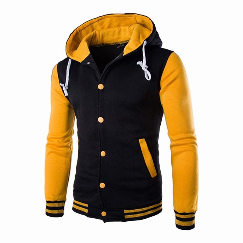 Men' Jackets Autumn Fashion Mens Single Breasted Spliced Hoodies Clothing Bomber Male Veste Baseball Femme Uniform CoatMen, Blue
Men' Jackets Autumn Fashion Mens Single Breasted Spliced Hoodies Clothing Bomber Male Veste Baseball Femme Uniform CoatMen, Blue