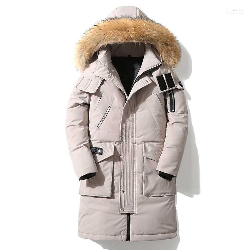 Men's Down & Parkas Fashion Men Thick Fur Collar Winter Hooded White Duck Jacket Black Warm Long Section Windproof Parka Coat1 Guin22
Men's Down & Parkas Fashion Men Thick Fur Collar Winter Hooded White Duck Jacket Black Warm Long Section Windproof Parka Coat1 Guin22