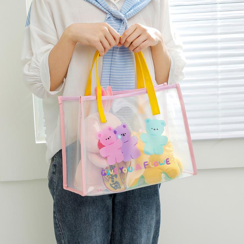Evening Bags Women Ins Wind Cartoon Bear Jelly Tote Bag Student Supplementary Class Girl Transparent Waterproof Shoulder Beach BagEvening, 03
Evening Bags Women Ins Wind Cartoon Bear Jelly Tote Bag Student Supplementary Class Girl Transparent Waterproof Shoulder Beach BagEvening, 03