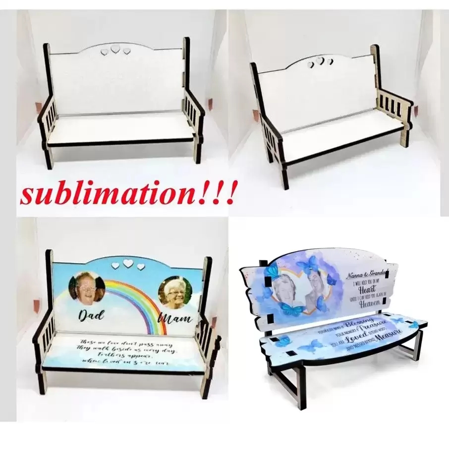 2023 Sublimation MDF Memorial Bench for Desk Decoration Personalized Gloss White Blank Hardboard Love Bench NEW FY5421
2023 Sublimation MDF Memorial Bench for Desk Decoration Personalized Gloss White Blank Hardboard Love Bench NEW FY5421