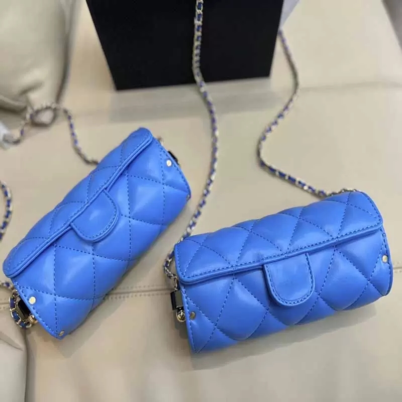 Ladies Luxury Mini Flap Bags Solid Color Genuine Leather Crossbody Designer Bag Handbag Brush pot shape wallet Chains Quilted Shoulder Bag Handbags 20/18CM, 005
Ladies Luxury Mini Flap Bags Solid Color Genuine Leather Crossbody Designer Bag Handbag Brush pot shape wallet Chains Quilted Shoulder Bag Handbags 20/18CM, 005