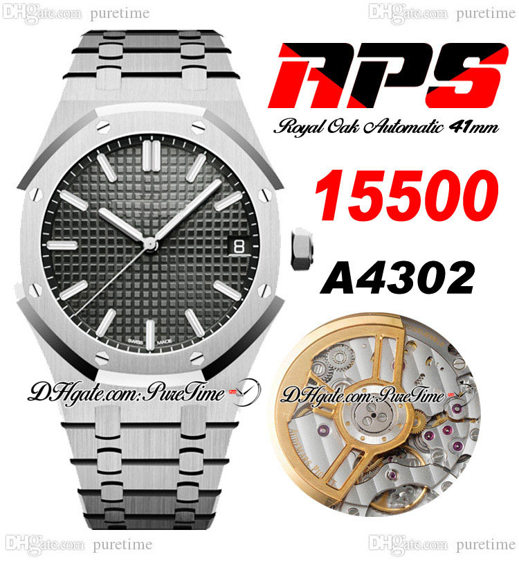 APSF 41mm A4302 Automatic Mens Watch 1550 Ultra Thin Gray Grande Tapisserie Dial Stainless Steel Bracelet Super Edition Puretime C3
APSF 41mm A4302 Automatic Mens Watch 1550 Ultra Thin Gray Grande Tapisserie Dial Stainless Steel Bracelet Super Edition Puretime C3