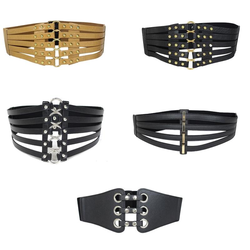 Belts 449B Leather Belt For Dresses Women Elastic Corset Waist Multi-Layer Waistband Stretchy, As pic 
Belts 449B Leather Belt For Dresses Women Elastic Corset Waist Multi-Layer Waistband Stretchy, As pic