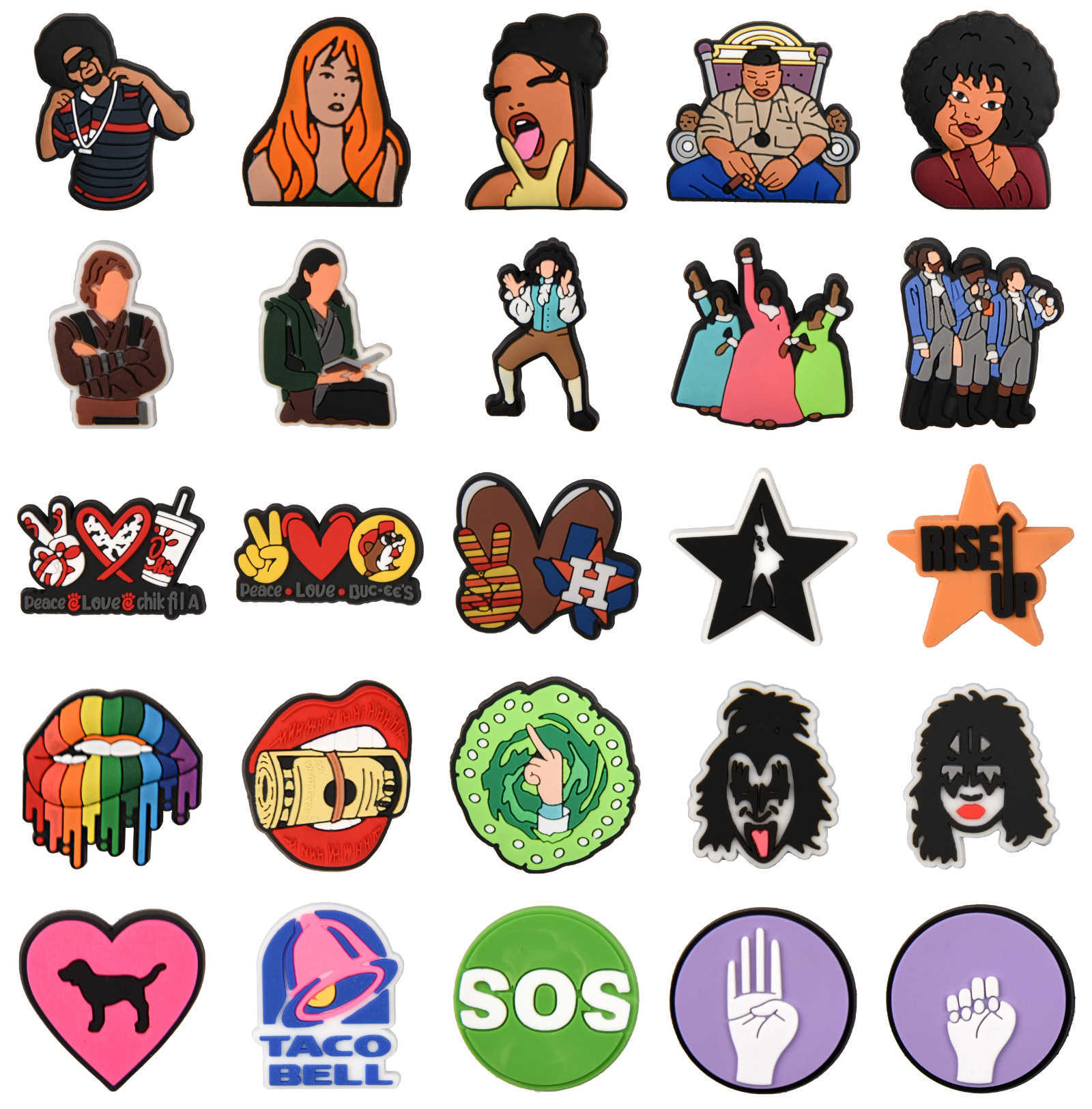 Single Sale 1pcs Characters Types Shoe Charms Accessories Decorations PVC Buckle for Croc Charms Kids Party Xmas Gifts
Single Sale 1pcs Characters Types Shoe Charms Accessories Decorations PVC Buckle for Croc Charms Kids Party Xmas Gifts