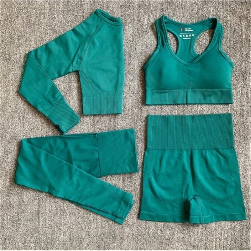 1 2 3 4PCS Seamless Women Yoga Set Workout Sportswear Gym Clothes Fitness Long Sleeve Crop Top High Waist Leggings Sports Suit 220617, Violet bra
1 2 3 4PCS Seamless Women Yoga Set Workout Sportswear Gym Clothes Fitness Long Sleeve Crop Top High Waist Leggings Sports Suit 220617, Violet bra