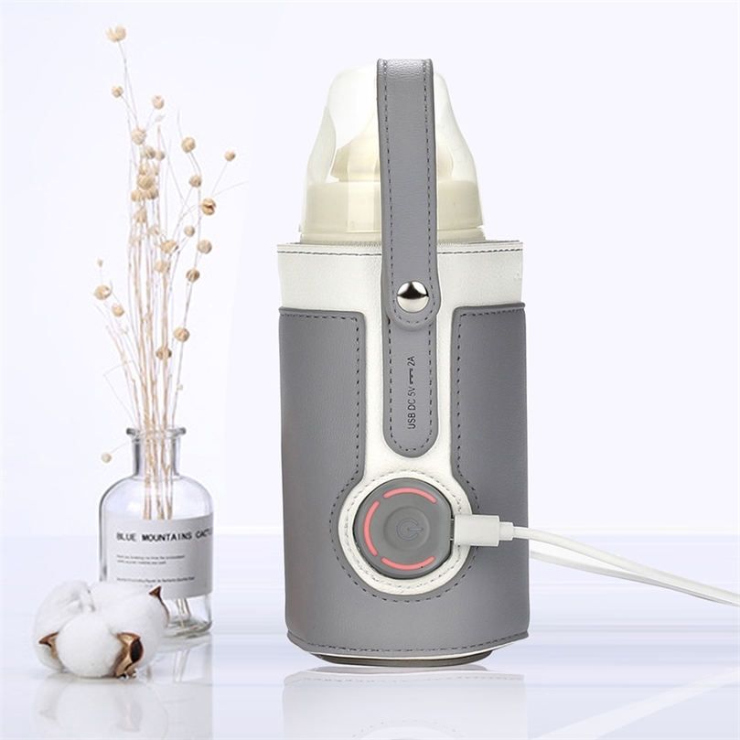 Heated baby bottle cooler bag USB travel milk food heating thermostat portable baby bottle warmer bottle bag 220512