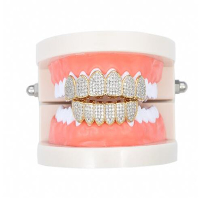 18K Gold Plated Grillz Tooth For Men 4A Micro Cubic Zircon Hip-hop Diamond Dental Teeth Grills Men Women Halloween Top Bottom Grill Jewelry
18K Gold Plated Grillz Tooth For Men 4A Micro Cubic Zircon Hip-hop Diamond Dental Teeth Grills Men Women Halloween Top Bottom Grill Jewelry