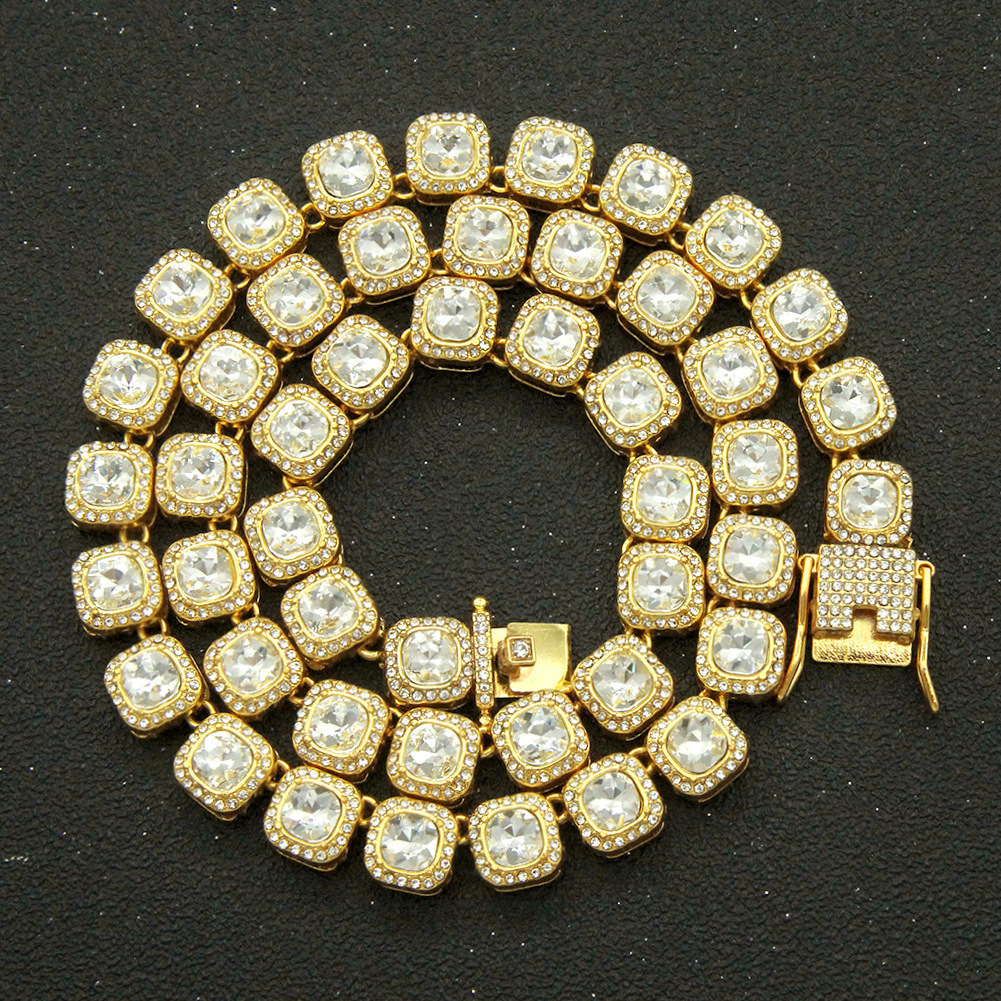 Hip hop square diamond fashion brand Necklace personality exaggerated couple necklace jewelry accsori 
Hip hop square diamond fashion brand Necklace personality exaggerated couple necklace jewelry accsori