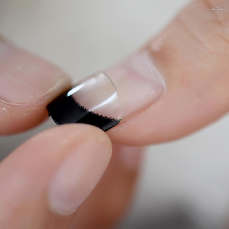 False Nails Short Half Cover French Nail Black Natual Square Fake Smooth Pratice Daily Prud22, L3008 
False Nails Short Half Cover French Nail Black Natual Square Fake Smooth Pratice Daily Prud22, L3008