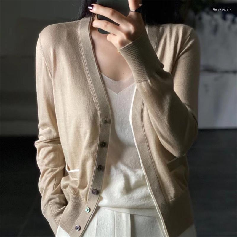 Women' Knits & Tees Spring And Summer Fine Imitation Wool Cardigan Ladies Double Layer V-Neck Sweater Loose Fashion Thin Top Korean Version, Camel
Women' Knits & Tees Spring And Summer Fine Imitation Wool Cardigan Ladies Double Layer V-Neck Sweater Loose Fashion Thin Top Korean Version, Camel