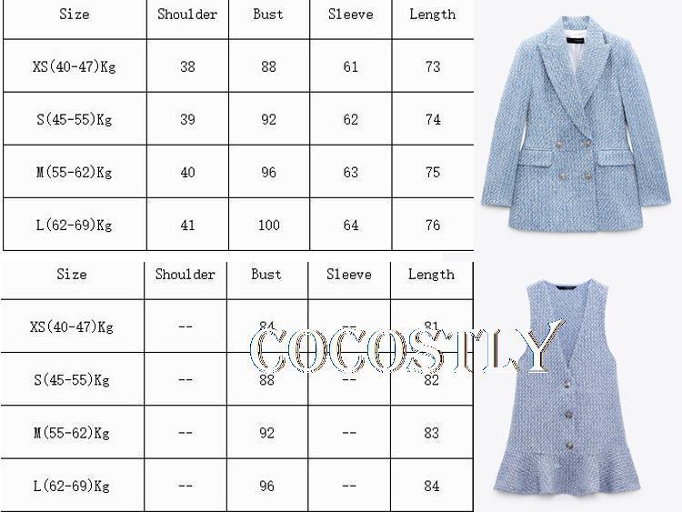 Women Blazers Tweed Double Breasted Blazer Coat Vintage Long Sleeve Female blazer tweed noir Outerwear Veste Femme 220402