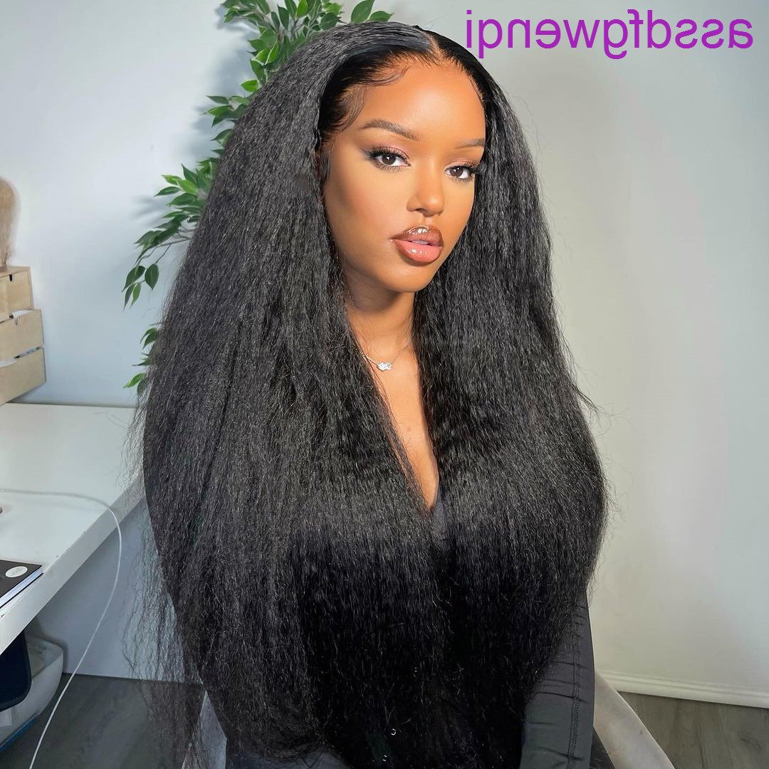 360 HD Kinky Straight Glueless Frontal Wigs 13x4 Lace Front Human Hair Wig Yaki Brazilian Virgin Pre Plucked For Black Women, Natural color
360 HD Kinky Straight Glueless Frontal Wigs 13x4 Lace Front Human Hair Wig Yaki Brazilian Virgin Pre Plucked For Black Women, Natural color
