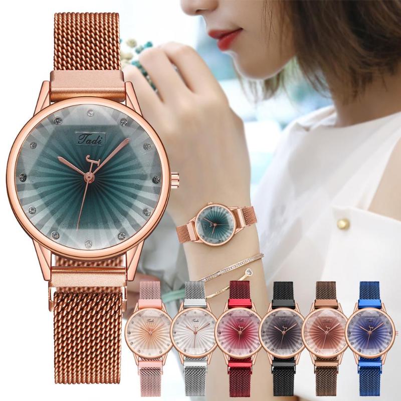 Wristwatches Luxury Women Watches Rhinestones Rose Gold Ladies Magnetic Bracelet Watch Female Clock Gift Relogio Feminino Reloj, Red
Wristwatches Luxury Women Watches Rhinestones Rose Gold Ladies Magnetic Bracelet Watch Female Clock Gift Relogio Feminino Reloj, Red