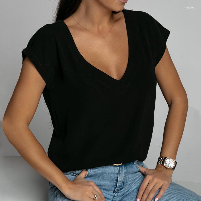 Women' Blouses & Shirts Solid Color Women' V Neck Short Sleeve Tops Women Blouse Office Lady Summer Casual Loose BlusasWomen' Chee22, Black
Women' Blouses & Shirts Solid Color Women' V Neck Short Sleeve Tops Women Blouse Office Lady Summer Casual Loose BlusasWomen' Chee22, Black