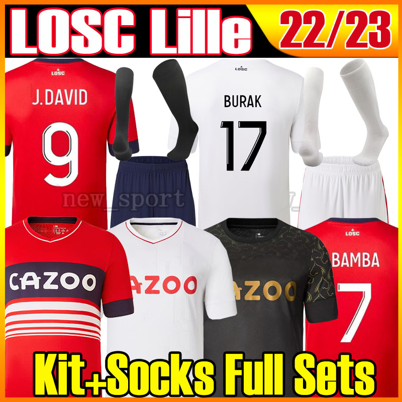 22 23 LOSC Lille soccer jerseys BEN ARFA 2022 2023 DAVID FONTE BURAK BAMBA YAZICI Olympique Trophy T.WEAH L.ARAUJO R.SANCHES men kids kit full sets maillots football, 22 23 third
22 23 LOSC Lille soccer jerseys BEN ARFA 2022 2023 DAVID FONTE BURAK BAMBA YAZICI Olympique Trophy T.WEAH L.ARAUJO R.SANCHES men kids kit full sets maillots football, 22 23 third
