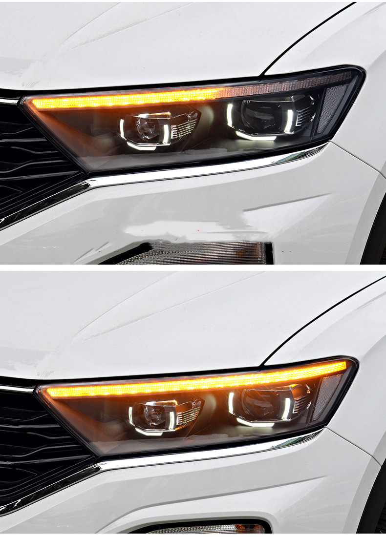 Full LED Lights For VW T-ROC Car Headlight Assembly 20 18-2021 Headlights TROC LED Stream Turn Signal Daily Light