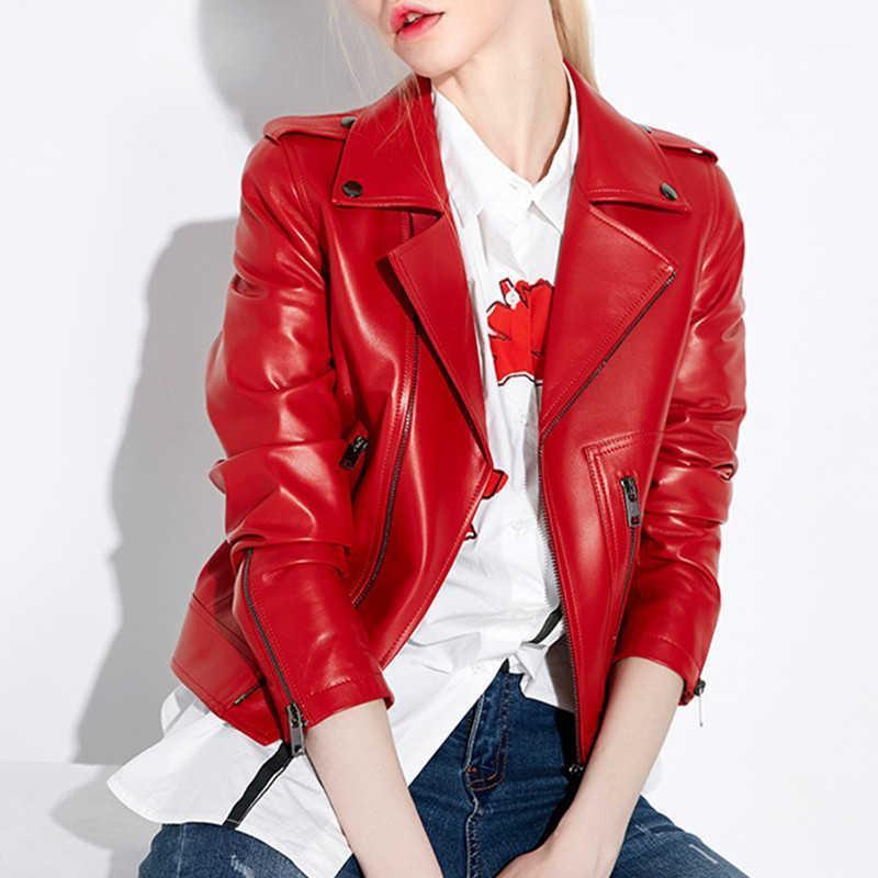 Women' Leather & Faux 2022 Fashion Womens Autumn Soft Genuine Jackets Coats Lady Red Streetwear Zipper Motorcycle Biker Short Basic Coat
Women' Leather & Faux 2022 Fashion Womens Autumn Soft Genuine Jackets Coats Lady Red Streetwear Zipper Motorcycle Biker Short Basic Coat