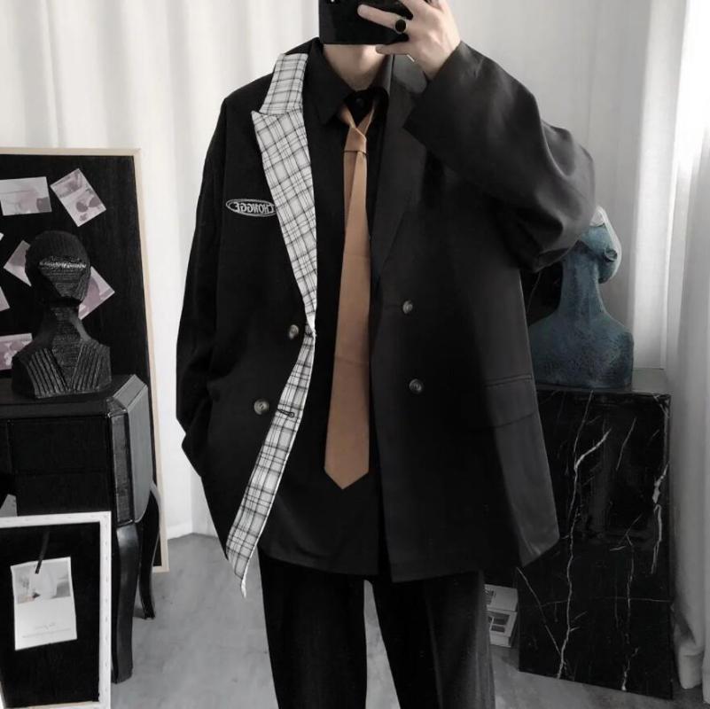 Men' Suits & Blazers Men Double Breasted Fashion Patchwork Designer Harajuku Streetwear Vintage SuitsMen, Beige
Men' Suits & Blazers Men Double Breasted Fashion Patchwork Designer Harajuku Streetwear Vintage SuitsMen, Beige