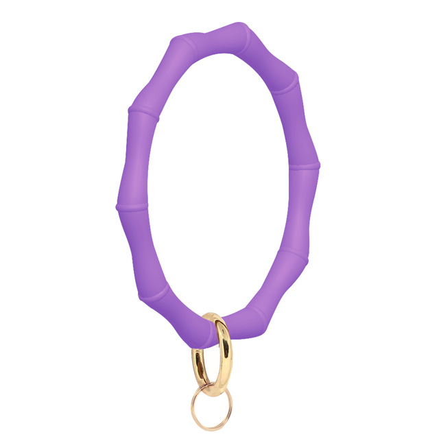 Silicone Keychain For Women Men O Bracelet Fashion Keyring with Tassel Colored Silicone Bracelets Wrist Useful Wholesale