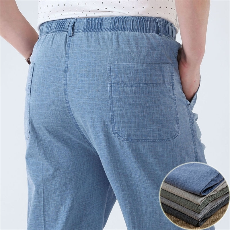 Men's Pants Summer Thin Cotton and Linen Casual Elastic Waist Loose Trousers 220826, Denim blue
Men's Pants Summer Thin Cotton and Linen Casual Elastic Waist Loose Trousers 220826, Denim blue