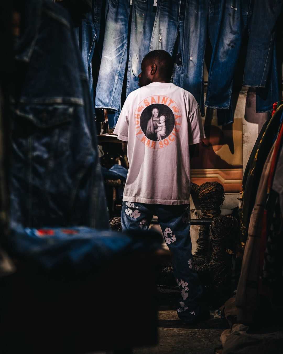 Men's T-Shirts Saint Michael American casual retro loose love graffiti print round neck short sleeve men's and women's cotton T-shirt, White
Men's T-Shirts Saint Michael American casual retro loose love graffiti print round neck short sleeve men's and women's cotton T-shirt, White