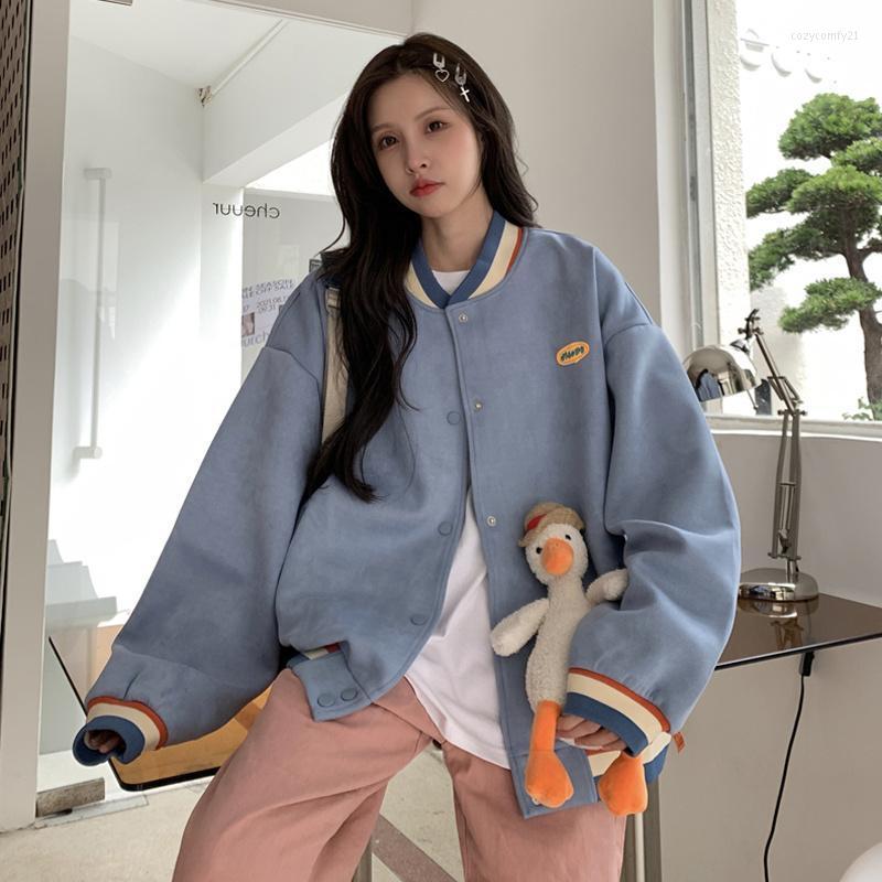 Women's Jackets Baseball Jacket Coat Autumn Winter 2022 College Style Suede Loose Reduced Age Long Sleeve, Hide powder
Women's Jackets Baseball Jacket Coat Autumn Winter 2022 College Style Suede Loose Reduced Age Long Sleeve, Hide powder