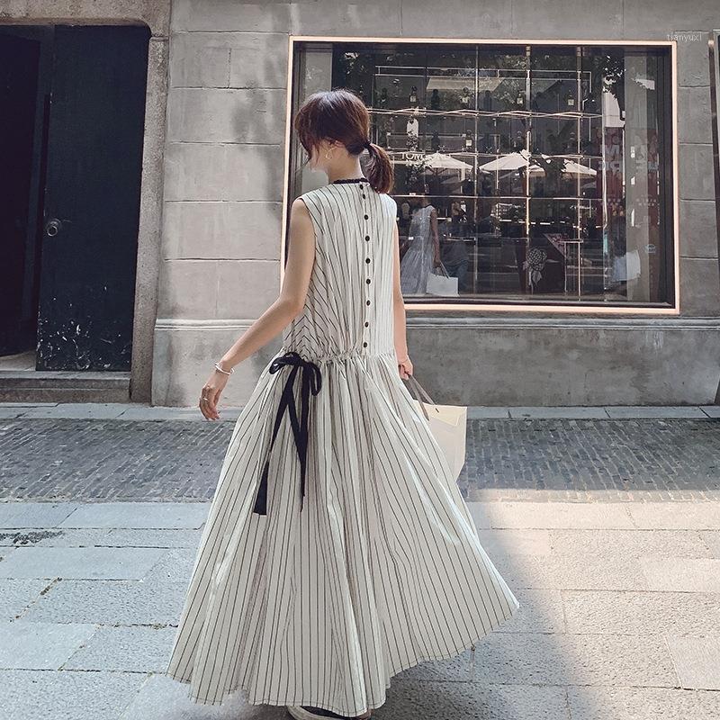 Casual Dresses Summer Women Dress Striped Loose Sleeveless O-neck Maxi Bandage Elegant Fashion Sundress 2022 Chic Vintage, White
Casual Dresses Summer Women Dress Striped Loose Sleeveless O-neck Maxi Bandage Elegant Fashion Sundress 2022 Chic Vintage, White