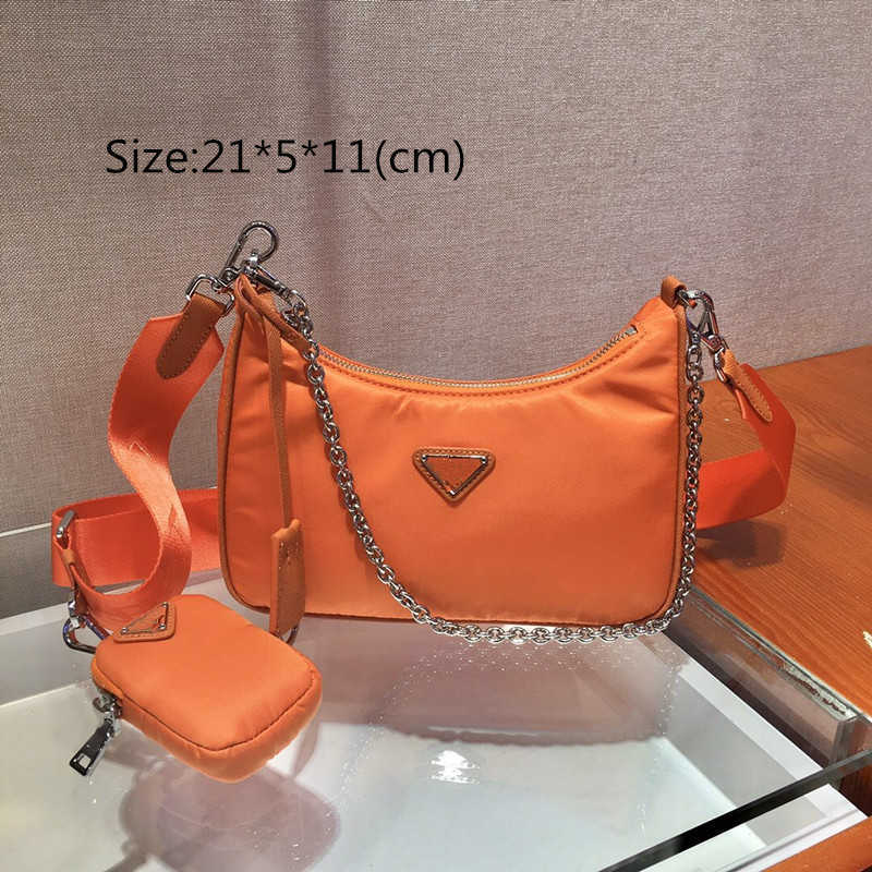 2021 luxury women nylon hobos 3-pic shoulder bags fashion purses baguettes designers crossbody chain triangle, Red
2021 luxury women nylon hobos 3-pic shoulder bags fashion purses baguettes designers crossbody chain triangle, Red