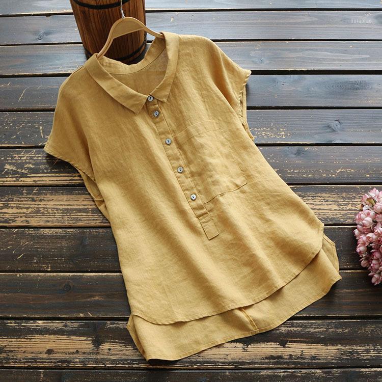 Women's Blouses & Shirts 6441 Summer Blouse Cotton And Linen Solid Turndown Collar Short Sleeve Shirt Mori Girl Casual Pullover Tops, Green
Women's Blouses & Shirts 6441 Summer Blouse Cotton And Linen Solid Turndown Collar Short Sleeve Shirt Mori Girl Casual Pullover Tops, Green