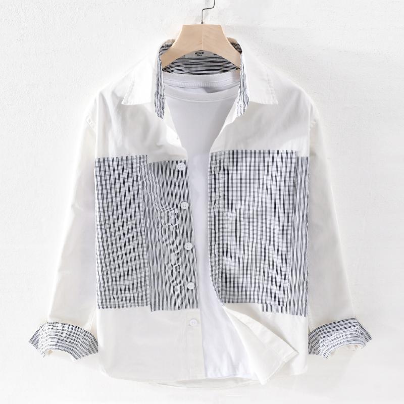 Suehaiwe's Brand Italy Cotton White Shirt Men Plaid Stitching Fashion Comfortable Shirts For Casual Spring Mens Camisa Men's, Black
Suehaiwe's Brand Italy Cotton White Shirt Men Plaid Stitching Fashion Comfortable Shirts For Casual Spring Mens Camisa Men's, Black