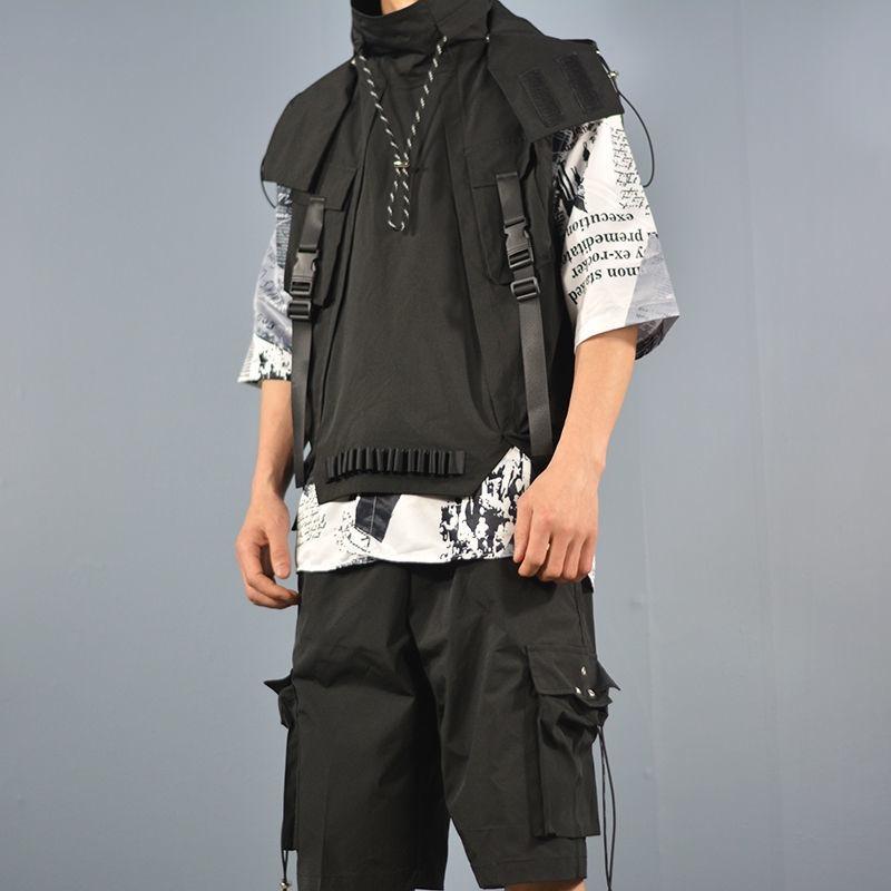 Men's Tracksuits Techwear Sleeveless Hoodie Vest Black Cargo Shorts Sets Darkwear Tank Top Men Men's Set Japanese Safari StyleMen's
Men's Tracksuits Techwear Sleeveless Hoodie Vest Black Cargo Shorts Sets Darkwear Tank Top Men Men's Set Japanese Safari StyleMen's