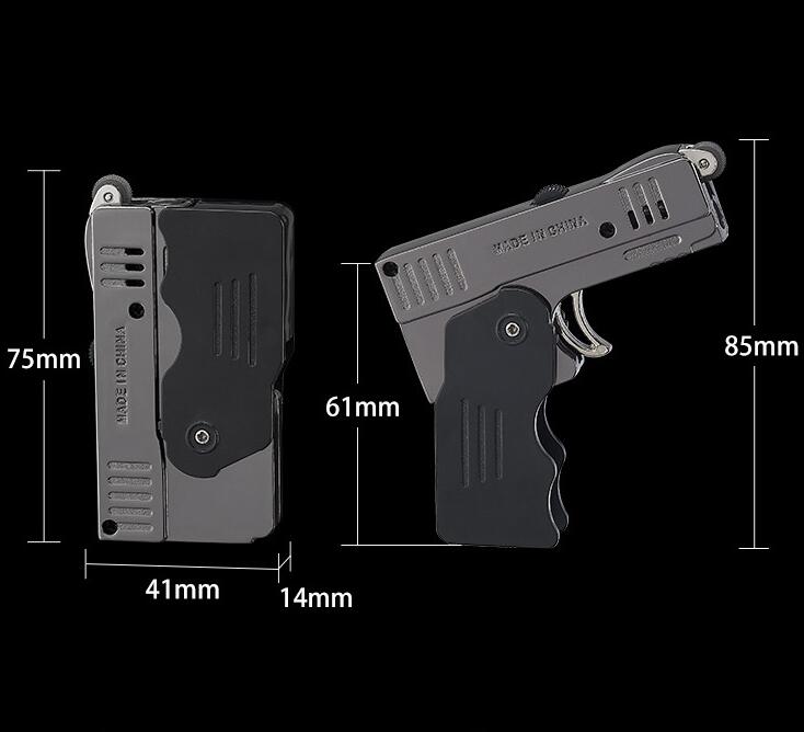 Creativity Double Fire Deformation Pistol Butane Torch Lighter Jet Windproof Cigarette Flint Grinding Wheel Lighters NO GAS 8 Colors W260202
