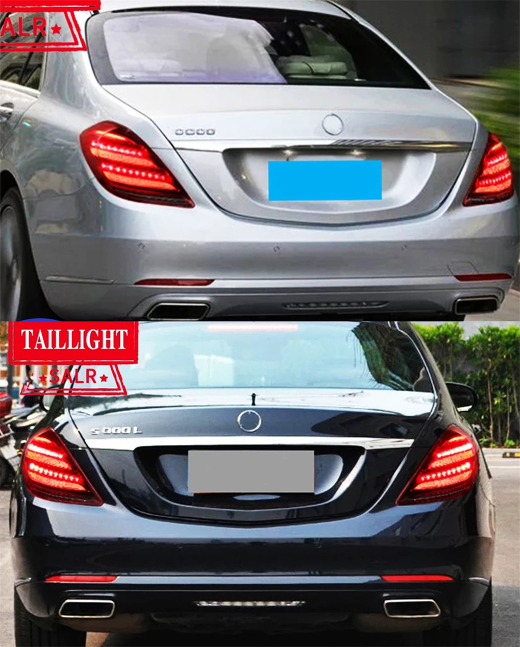 Car Parts For W222 LED Tail Lights 20 14-20 20 S350 S400 S500 W223 Taillights LED DRL Running Taillight Fog Light Angel Eyes Rear Parking Lamp