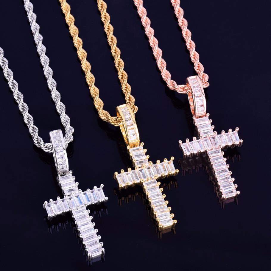 Ice Out Square Zircon Men's Cross Pendant Necklace Rock Street Hip Hop Jewelry Three Colors for Gift257F
Ice Out Square Zircon Men's Cross Pendant Necklace Rock Street Hip Hop Jewelry Three Colors for Gift257F