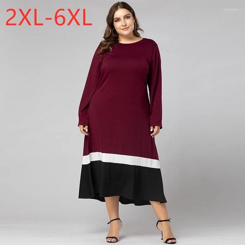 Plus Size Dresses 2022 Autumn Winter For Women Loose Casual Large Long Sleeve Straight O-neck Red Dress 3XL 5XL 6XL Jasp22, Burgundy
Plus Size Dresses 2022 Autumn Winter For Women Loose Casual Large Long Sleeve Straight O-neck Red Dress 3XL 5XL 6XL Jasp22, Burgundy