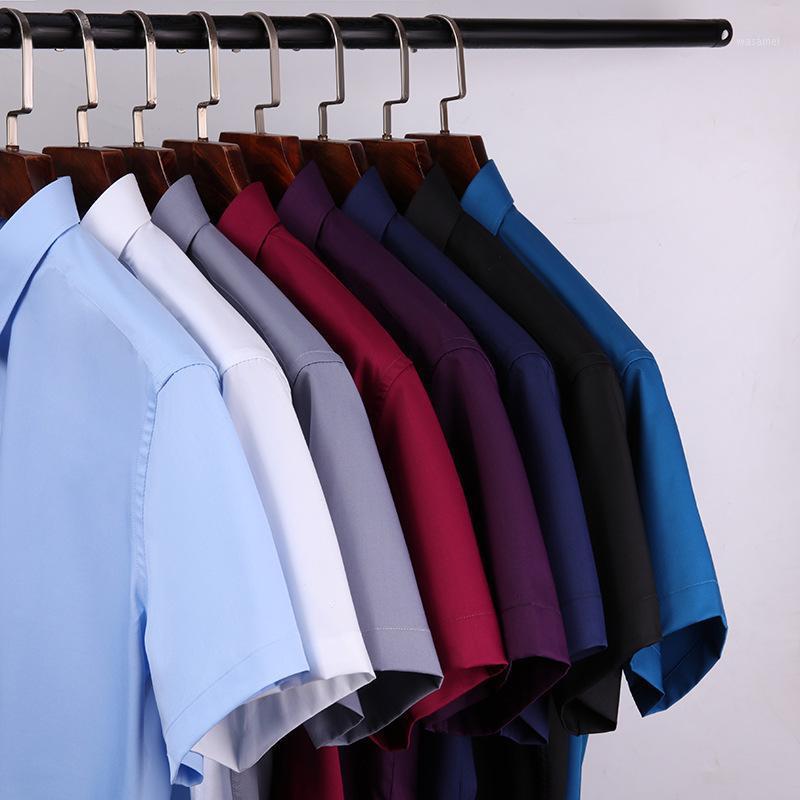 Summer Men's Short-sleeved Bamboo Fiber Formal Shirt Business Casual Office Solid Color Thin Stretch Shirts, Red wine
Summer Men's Short-sleeved Bamboo Fiber Formal Shirt Business Casual Office Solid Color Thin Stretch Shirts, Red wine