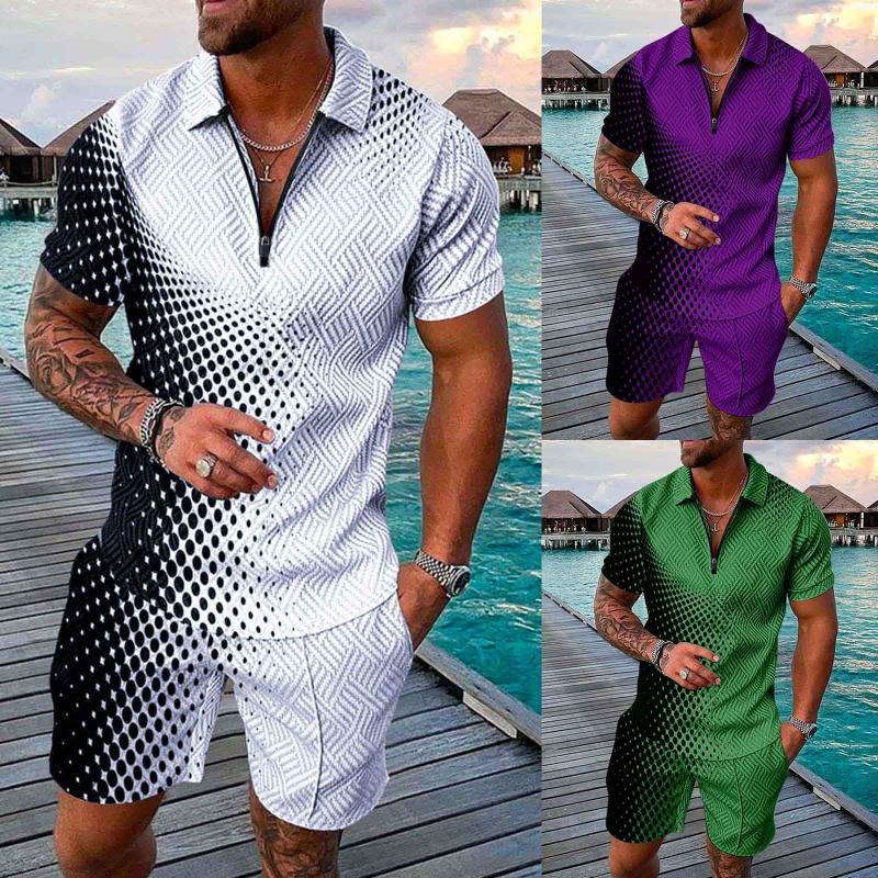 Men's Tracksuits Tuxedo 68 Male Summer Casual Print Zipper Turn Down Collar Blouse Short Sleeve Tops Shirt Shorts Outfits Gray Men SuitMen's, Green
Men's Tracksuits Tuxedo 68 Male Summer Casual Print Zipper Turn Down Collar Blouse Short Sleeve Tops Shirt Shorts Outfits Gray Men SuitMen's, Green