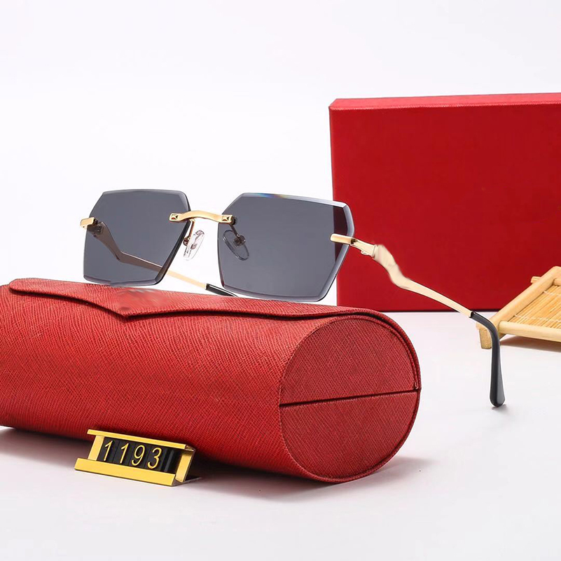 2022 Designer Sunglasses Composite Metal Rimless Optical Frame Classic Rectangle Square Gold Luxury Sunglasses for women 1193
2022 Designer Sunglasses Composite Metal Rimless Optical Frame Classic Rectangle Square Gold Luxury Sunglasses for women 1193