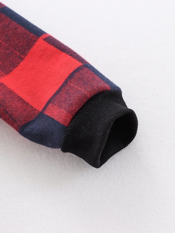 Toddler Boys Plaid Thermal Lined Hooded Coat SHE