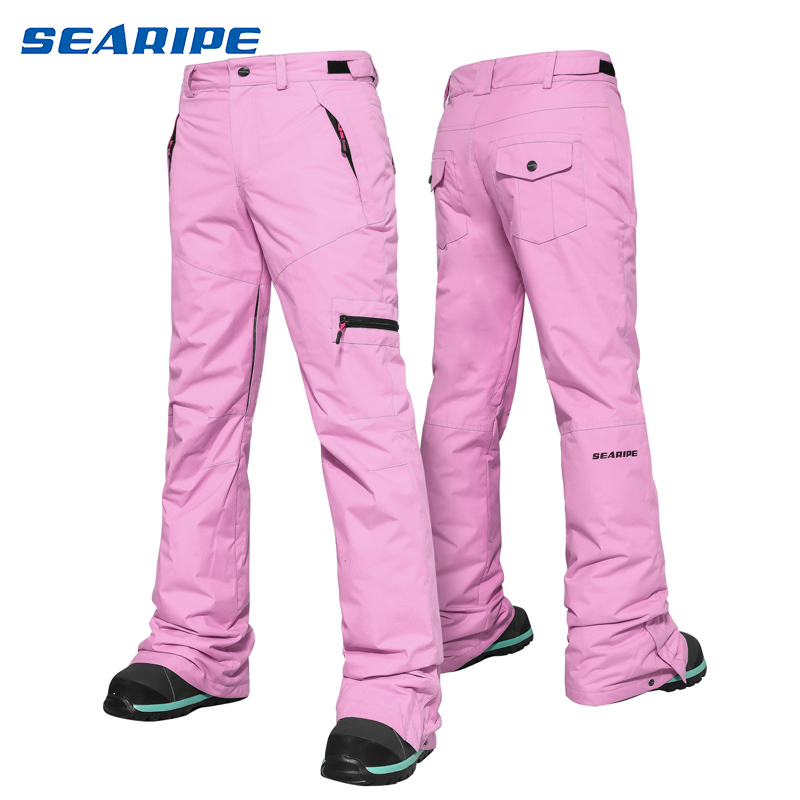 Pantalons de ski Searipe Femmes extérieures de haute qualité Afficher le couple imperméable Couple de neige pantalon Snowboard Ski Winter 201203