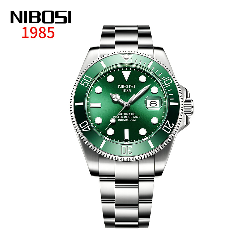 Fully automatic men's mechanical watch green watch waterproof luminous calendar steel band Watch cross-border popular a5, C1
Fully automatic men's mechanical watch green watch waterproof luminous calendar steel band Watch cross-border popular a5, C1