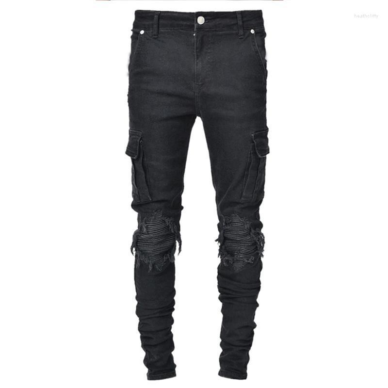 Men's Jeans Men's Ripped Denim Trouser Skinny Elastic Boys Hole With Multi Pockets Zipper Pantaloon Slim Black Cargo Pants For MenMen's
Men's Jeans Men's Ripped Denim Trouser Skinny Elastic Boys Hole With Multi Pockets Zipper Pantaloon Slim Black Cargo Pants For MenMen's